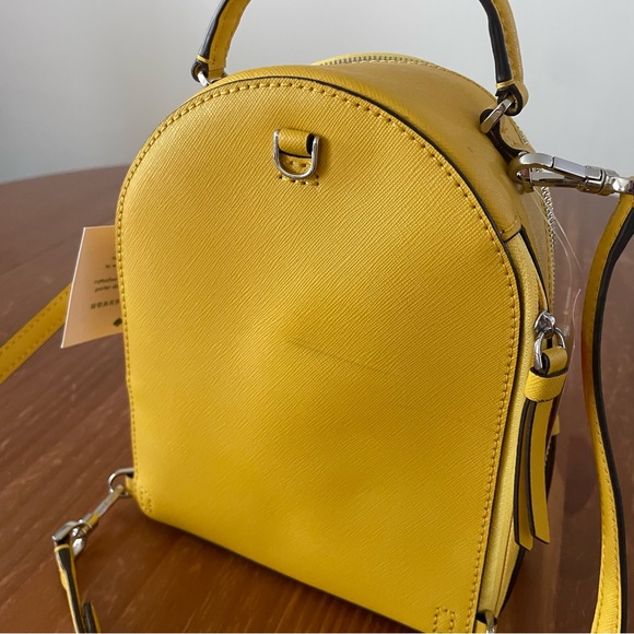 *NWT* Yellow Kate Spade Mini Convertible Leather Backpack - Picture 4 of 5